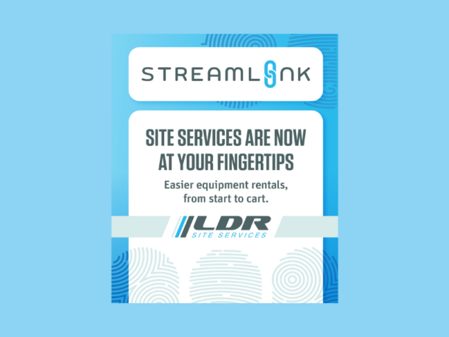 Streamlink blog header promoting LDR’s online ordering portal with text reading ‘Site services at your fingertips.