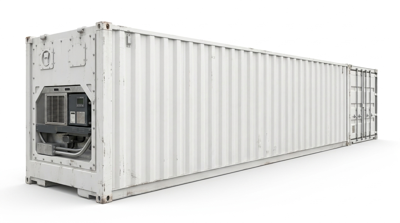 A 40-foot high-cube refrigerated container